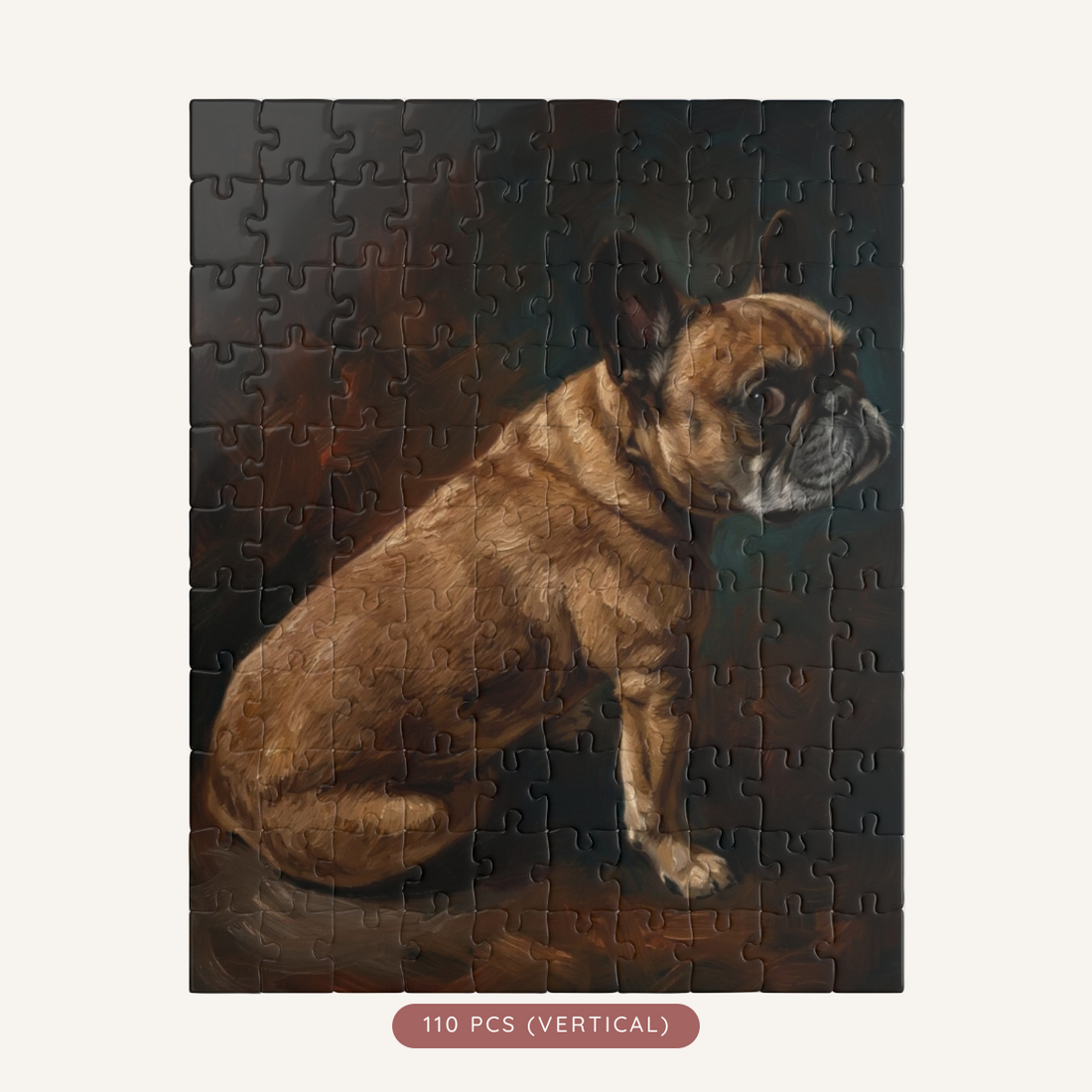A custom portrait in oil-painting style, made into a keepsake puzzle.
