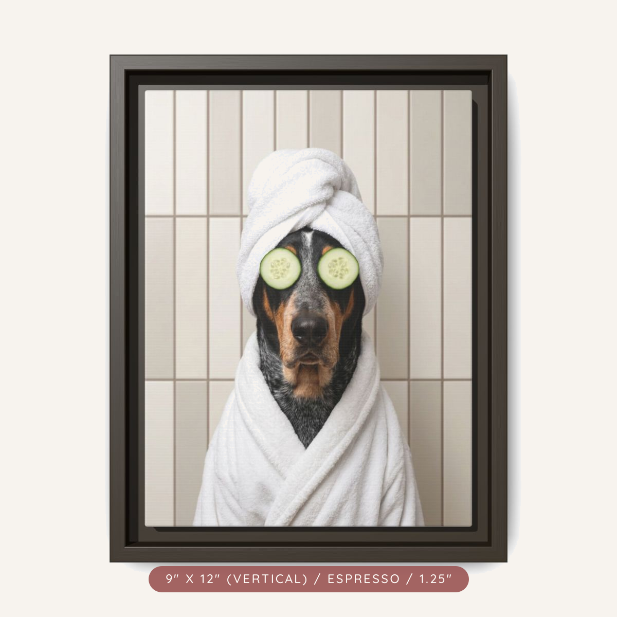 Custom Spa Portrait on Matte Canvas, Framed — Pampered & Framed — view 2