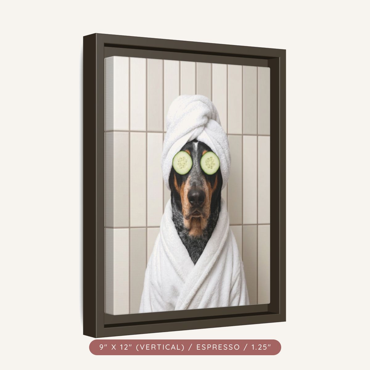 Custom Spa Portrait on Matte Canvas, Framed — Pampered & Framed — view 6