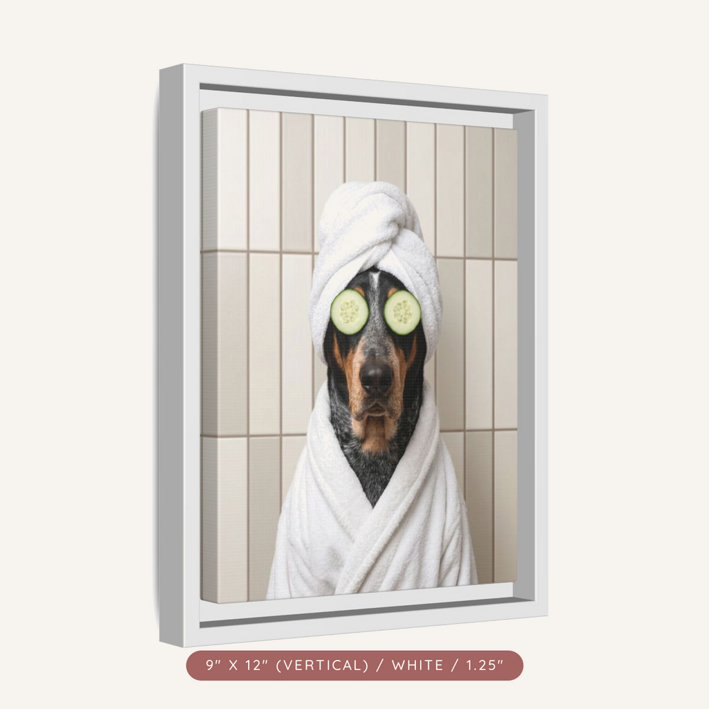 Custom Spa Portrait on Matte Canvas, Framed — Pampered & Framed — view 9