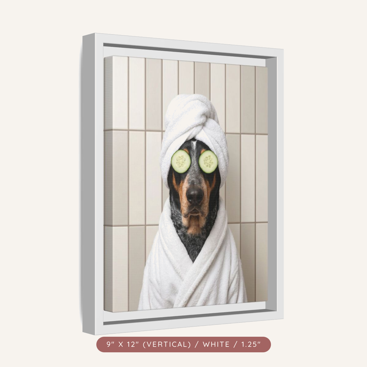 Custom Spa Portrait on Matte Canvas, Framed — Pampered & Framed — view 9