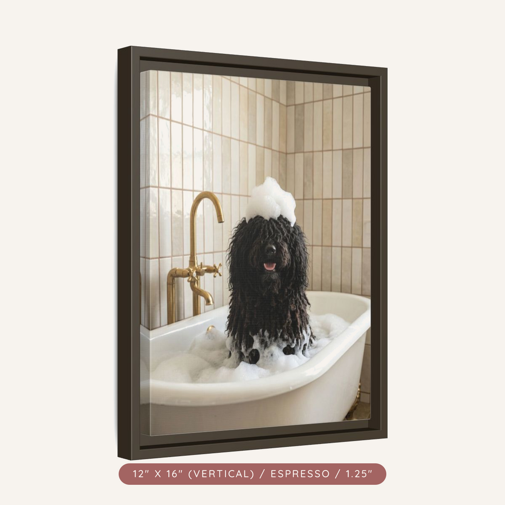 Custom Bath Portrait, Framed Matte Canvas — Bubble Bath Bliss — view 24