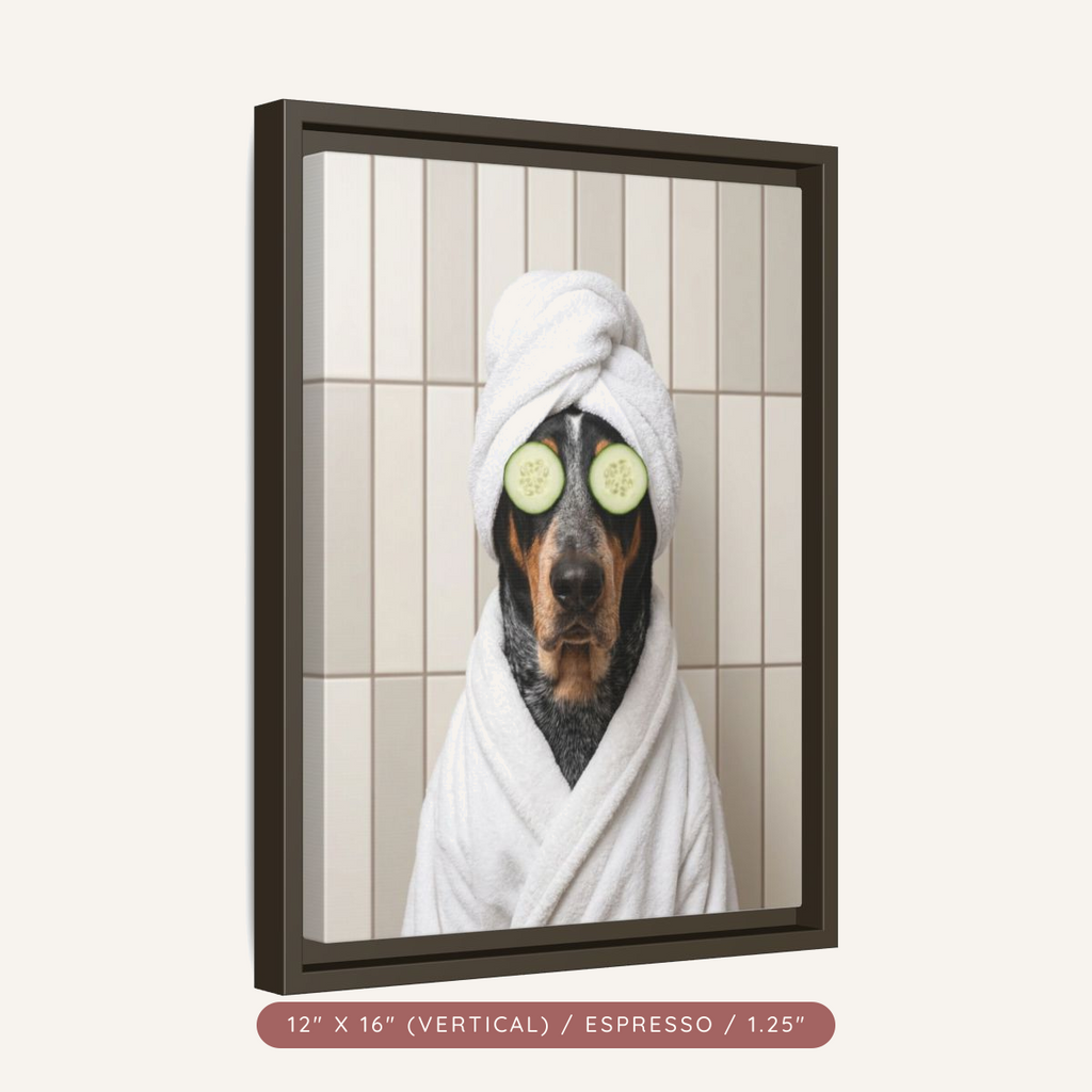 Custom Spa Portrait on Matte Canvas, Framed — Pampered & Framed — view 24