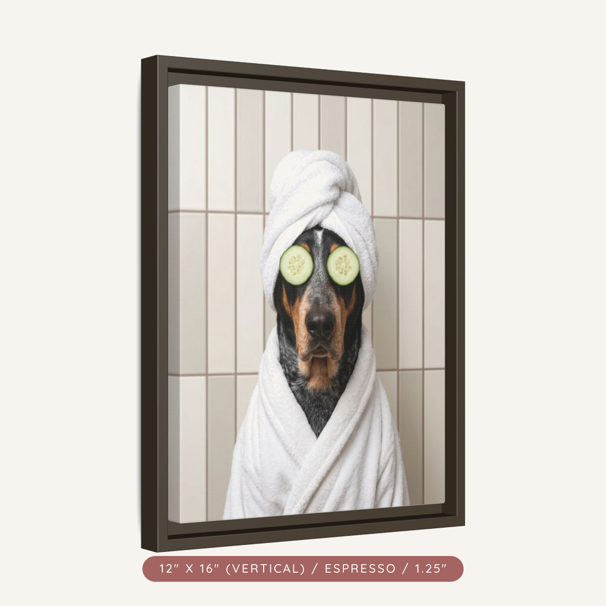 Custom Spa Portrait on Matte Canvas, Framed — Pampered & Framed — view 24