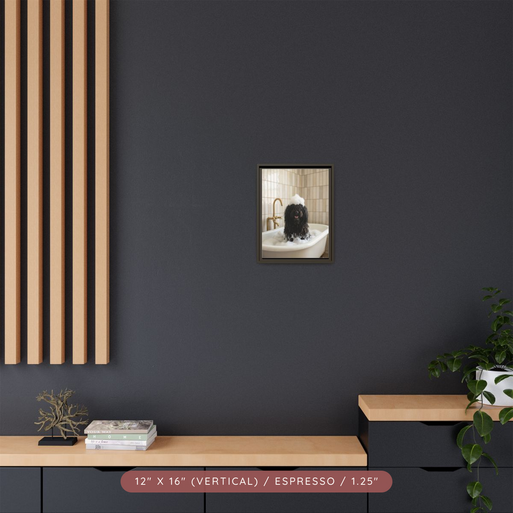 Custom Bath Portrait, Framed Matte Canvas — Bubble Bath Bliss — view 32