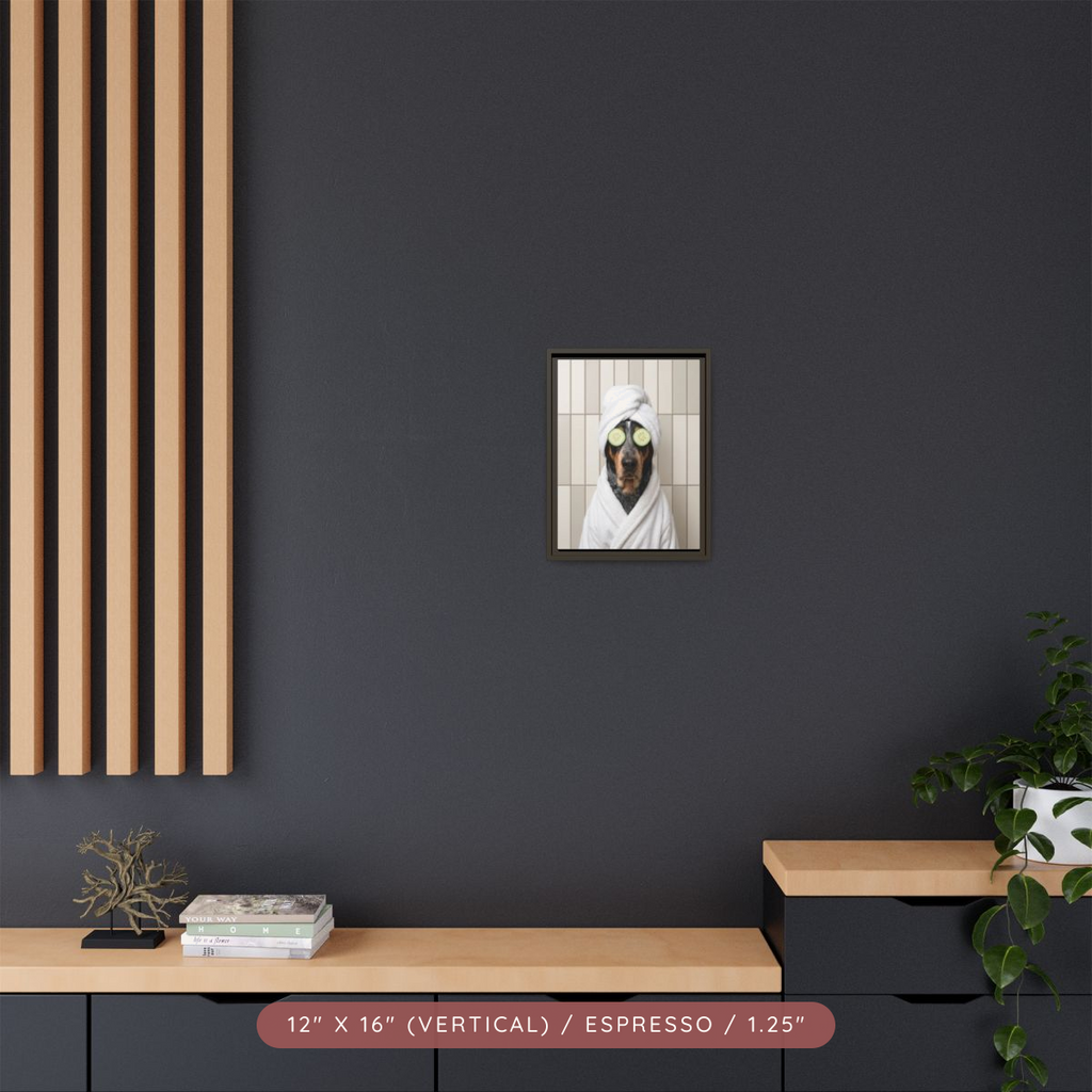 Custom Spa Portrait on Matte Canvas, Framed — Pampered & Framed — view 32