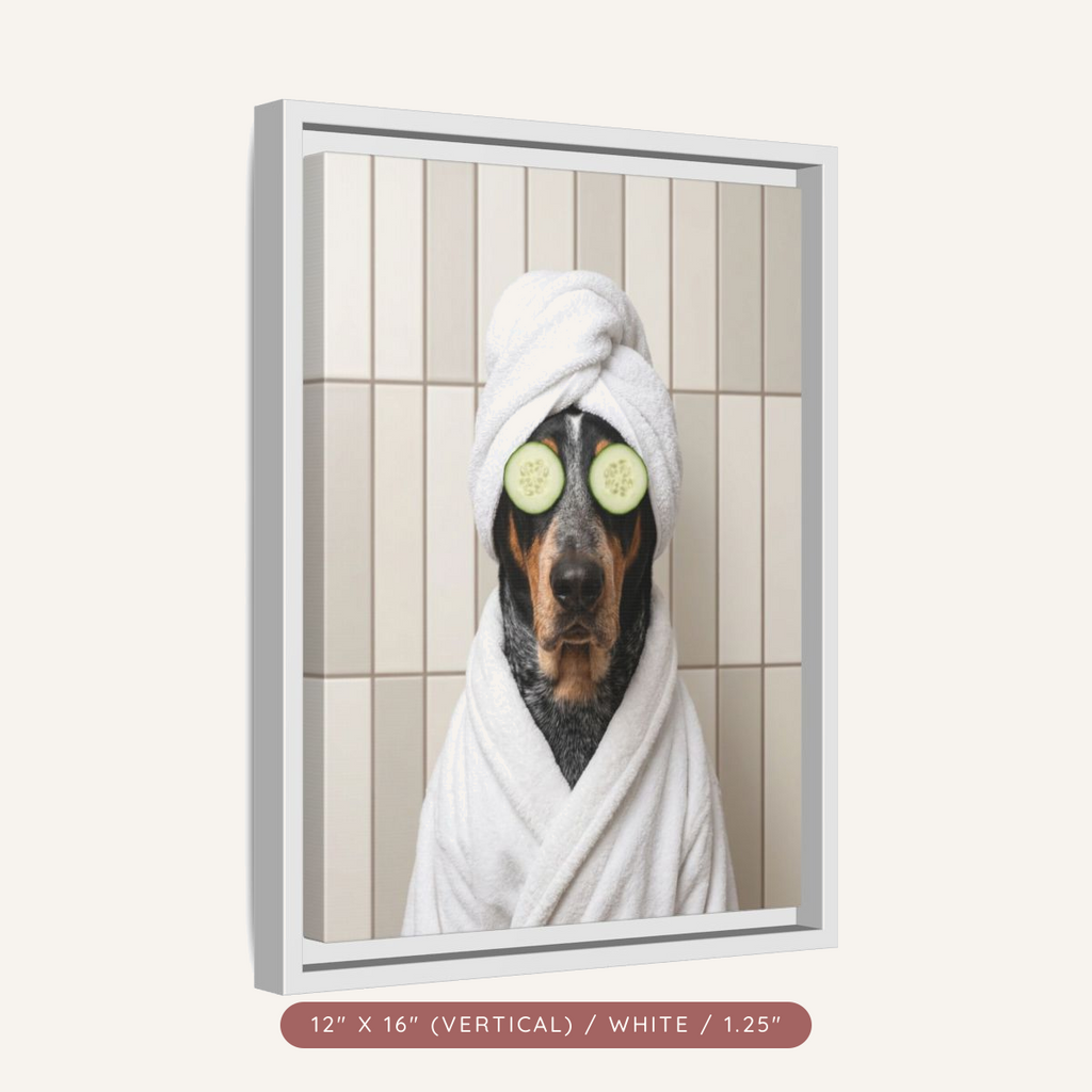 Custom Spa Portrait on Matte Canvas, Framed — Pampered & Framed — view 22