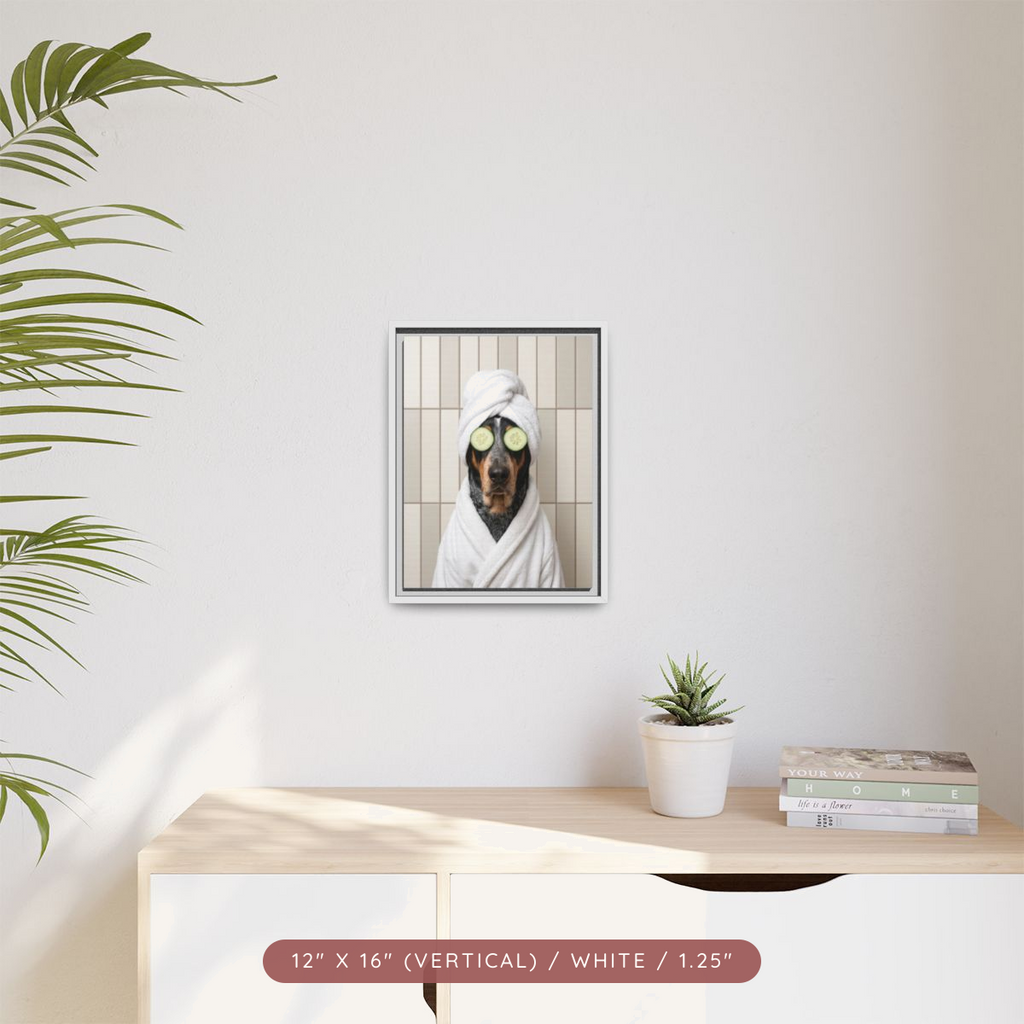 Custom Spa Portrait on Matte Canvas, Framed — Pampered & Framed — view 26