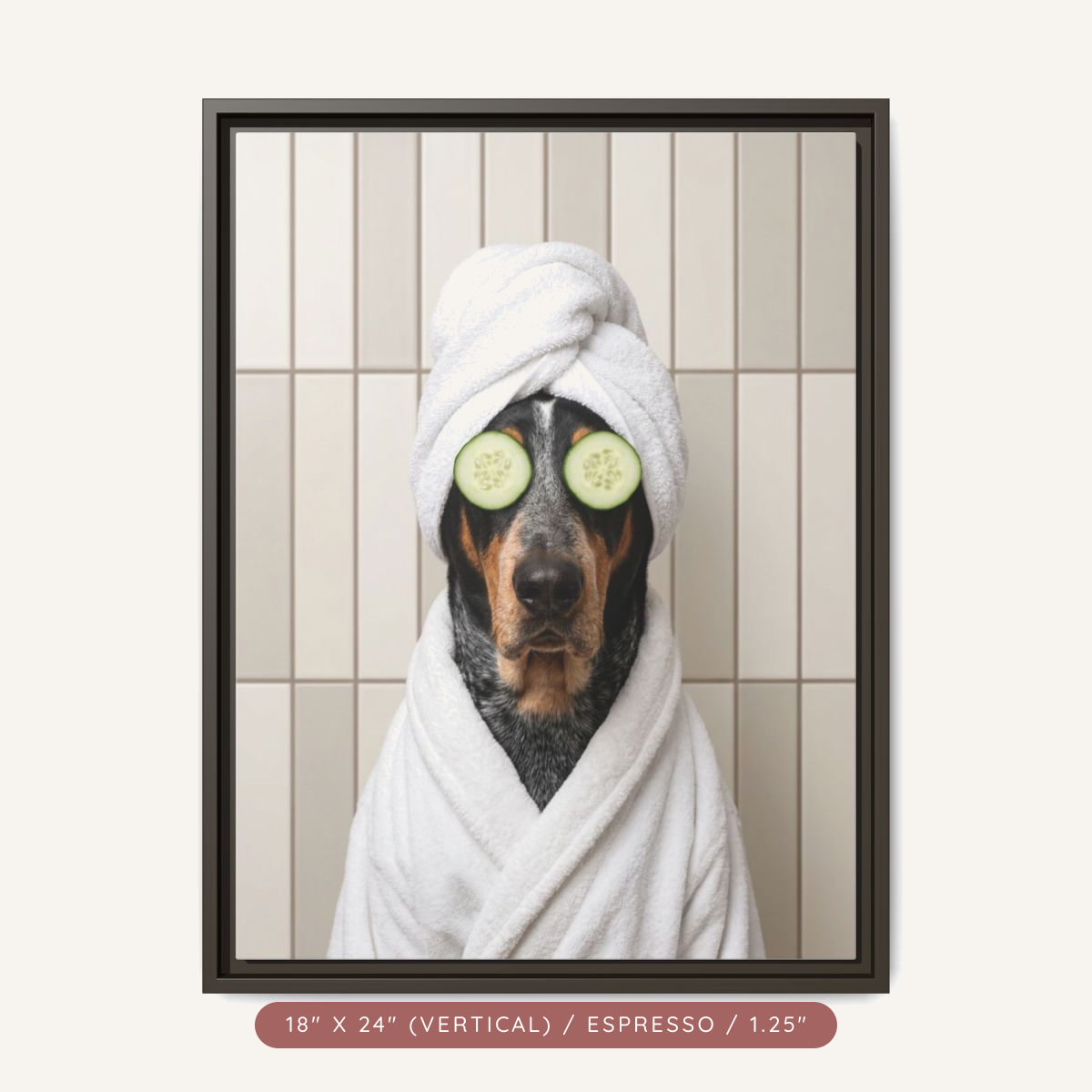 Custom Spa Portrait on Matte Canvas, Framed — Pampered & Framed — view 35