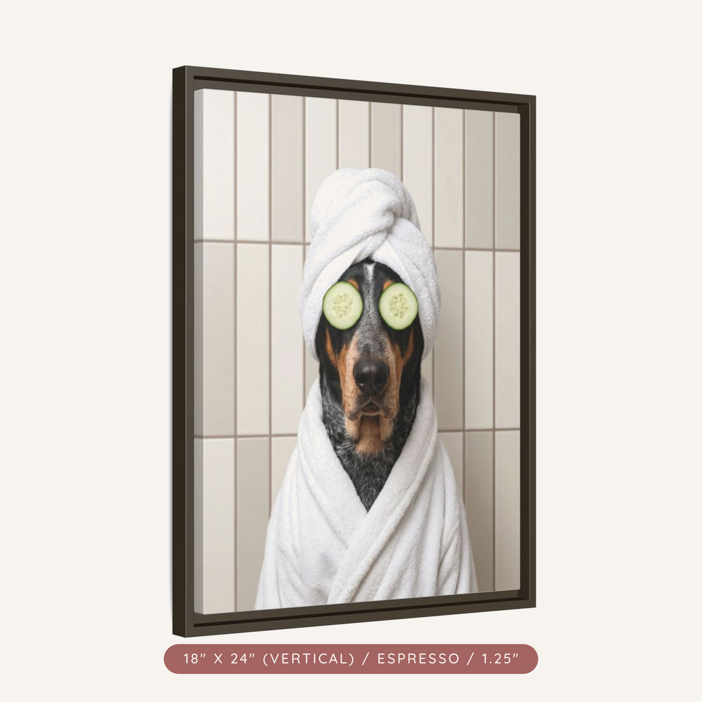 Custom Spa Portrait on Matte Canvas, Framed — Pampered & Framed — view 39