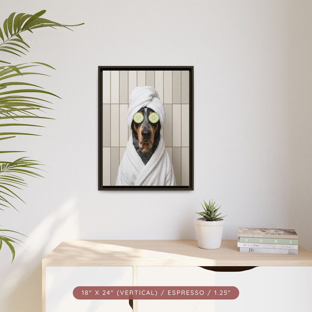 Custom Spa Portrait on Matte Canvas, Framed — Pampered & Framed — view 43