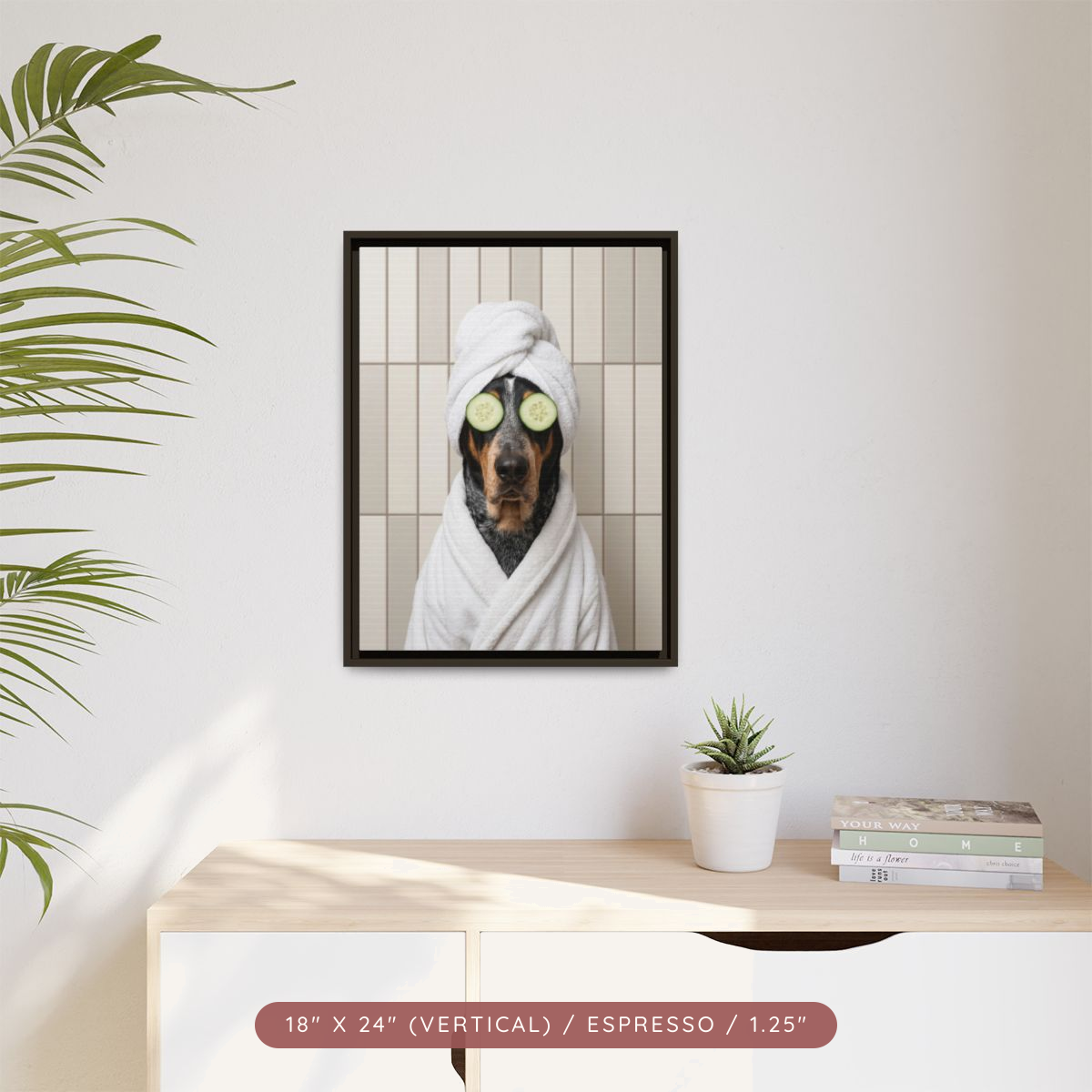 Custom Spa Portrait on Matte Canvas, Framed — Pampered & Framed — view 43