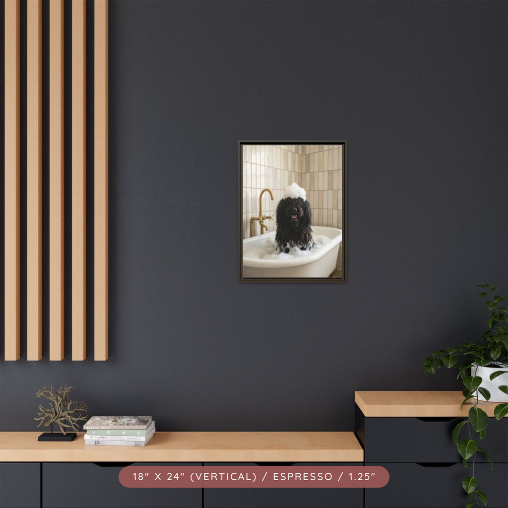 Custom Bath Portrait, Framed Matte Canvas — Bubble Bath Bliss — view 47