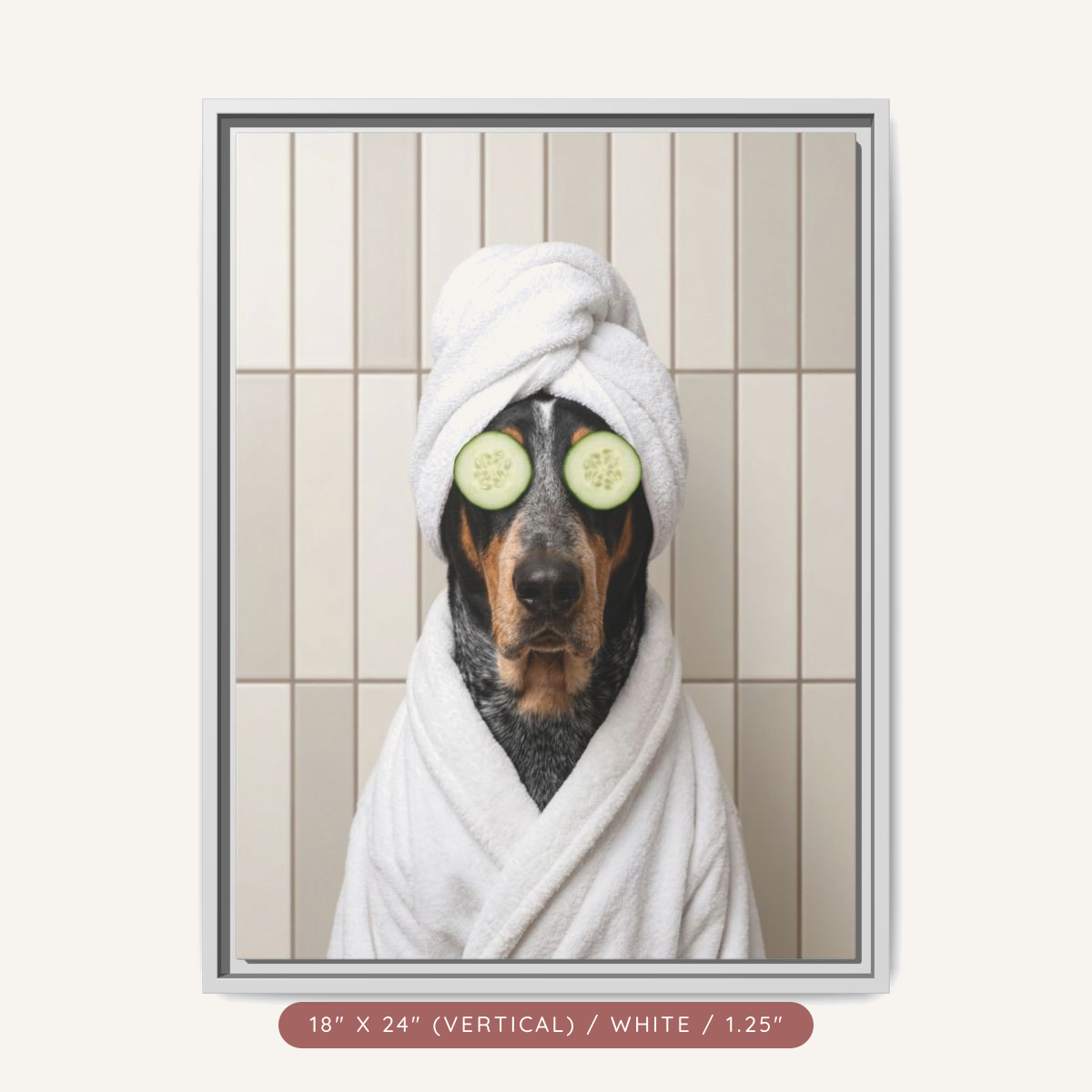 Custom Spa Portrait on Matte Canvas, Framed — Pampered & Framed — view 37