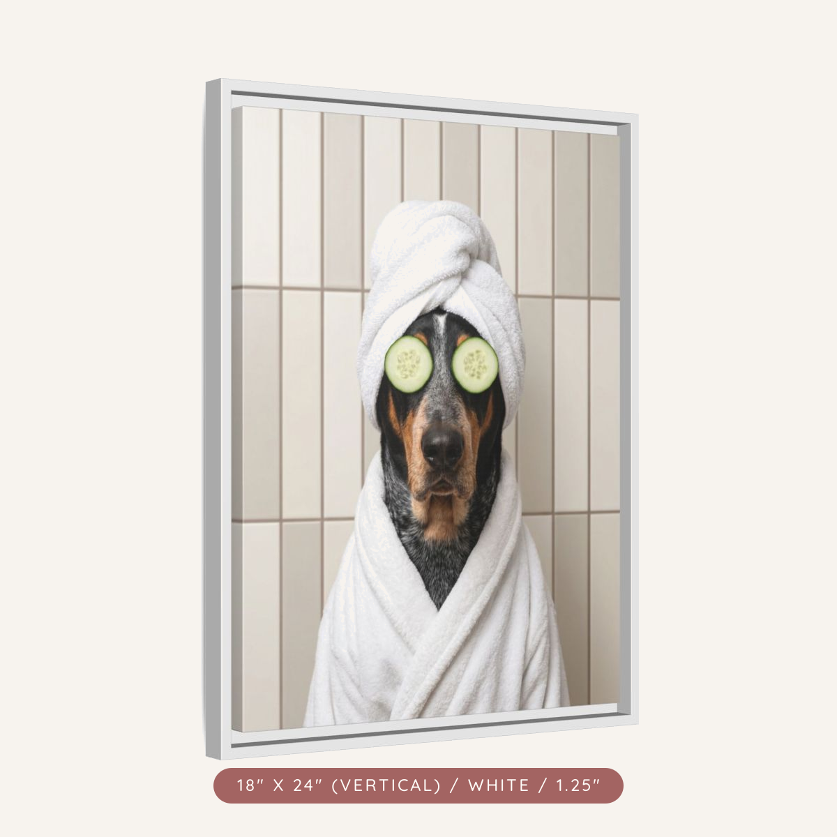 Custom Spa Portrait on Matte Canvas, Framed — Pampered & Framed — view 41