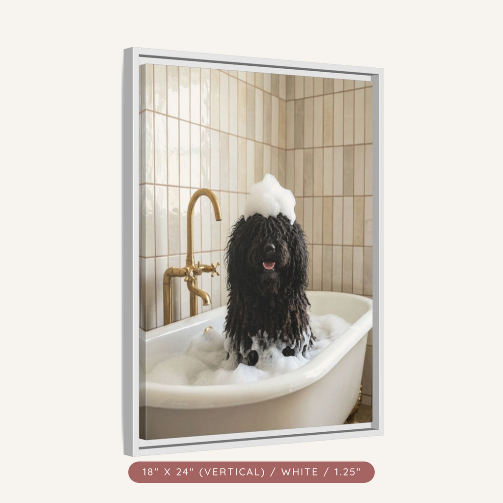 Custom Bath Portrait, Framed Matte Canvas — Bubble Bath Bliss — view 41