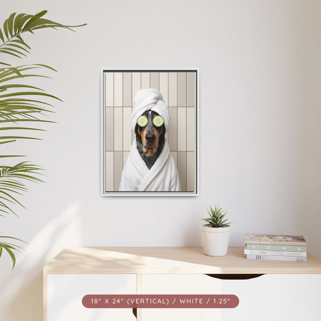 Custom Spa Portrait on Matte Canvas, Framed — Pampered & Framed — view 45