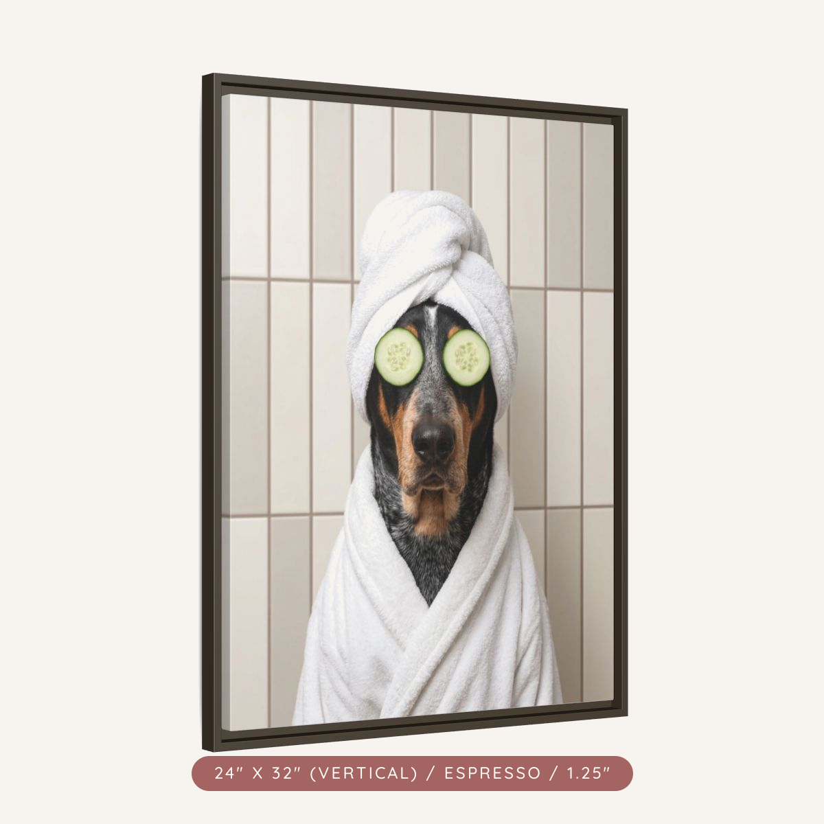 Custom Spa Portrait on Matte Canvas, Framed — Pampered & Framed — view 55