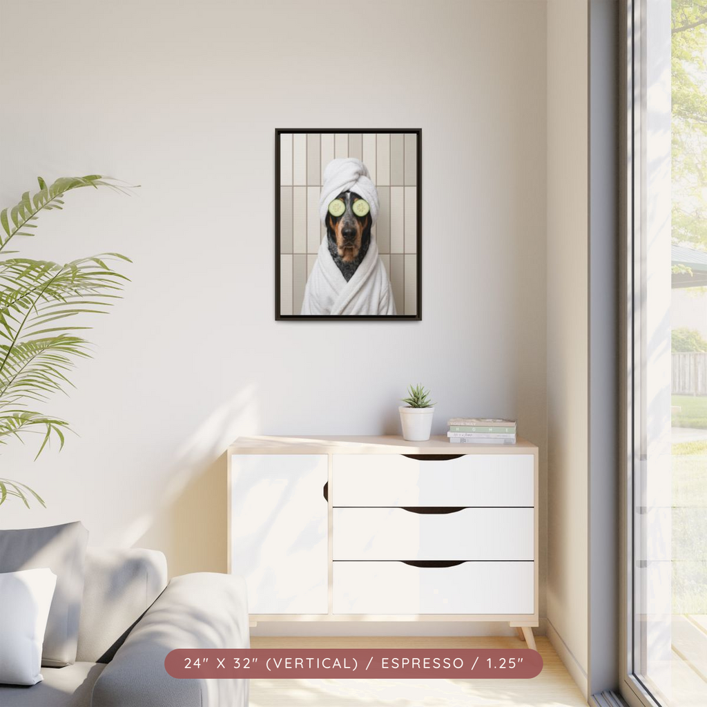 Custom Spa Portrait on Matte Canvas, Framed — Pampered & Framed — view 59