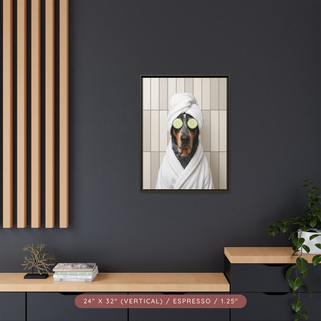 Custom Spa Portrait on Matte Canvas, Framed — Pampered & Framed — view 63
