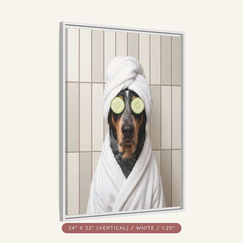 Custom Spa Portrait on Matte Canvas, Framed — Pampered & Framed — view 54