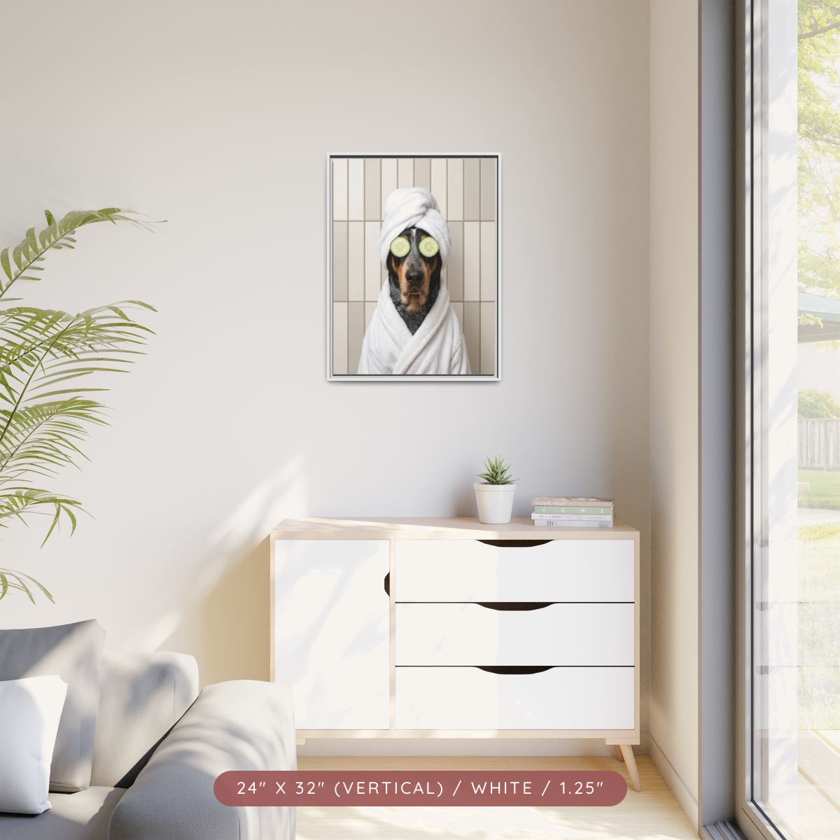 Custom Spa Portrait on Matte Canvas, Framed — Pampered & Framed — view 58