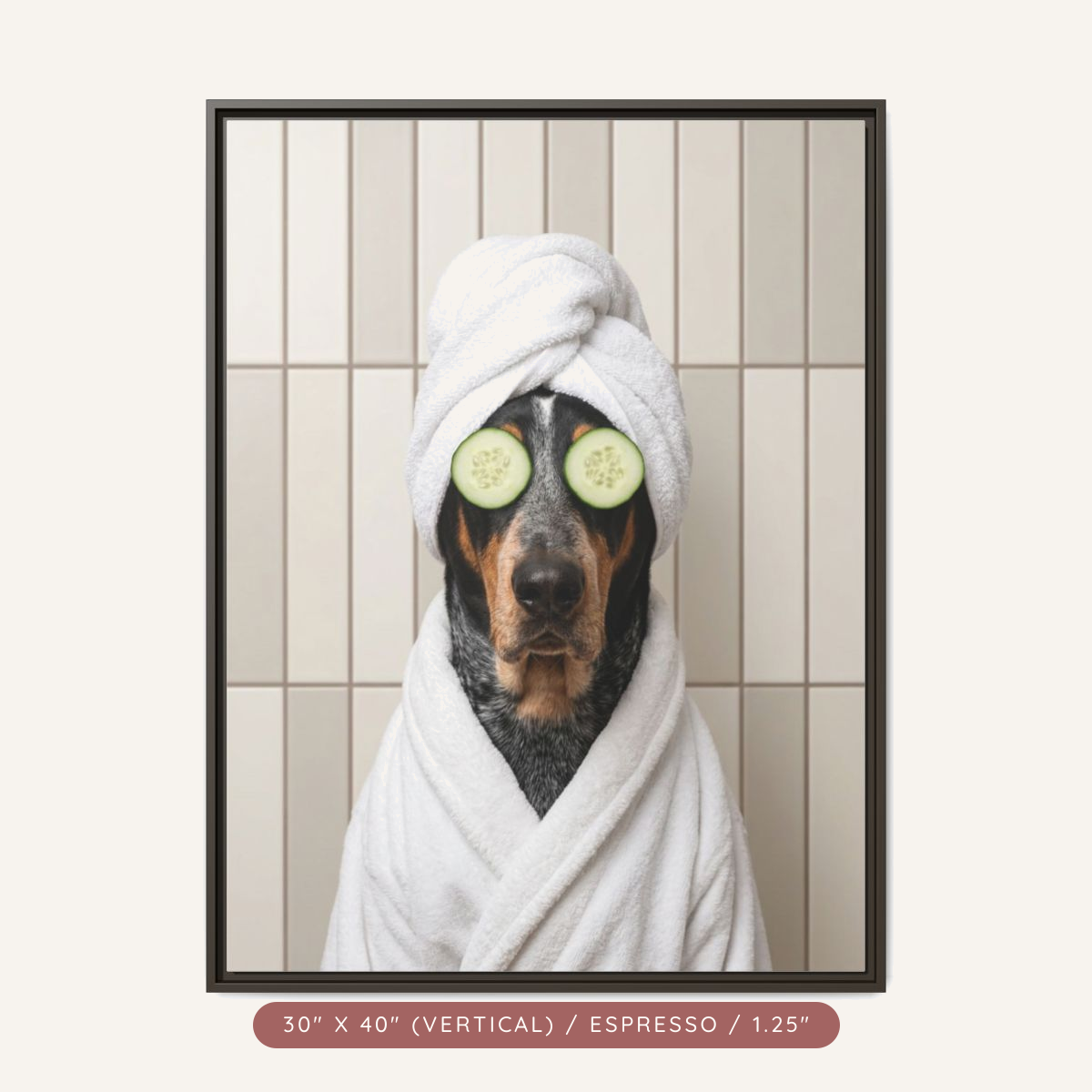 Custom Spa Portrait on Matte Canvas, Framed — Pampered & Framed — view 68