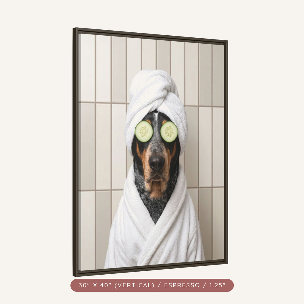 Custom Spa Portrait on Matte Canvas, Framed — Pampered & Framed — view 72