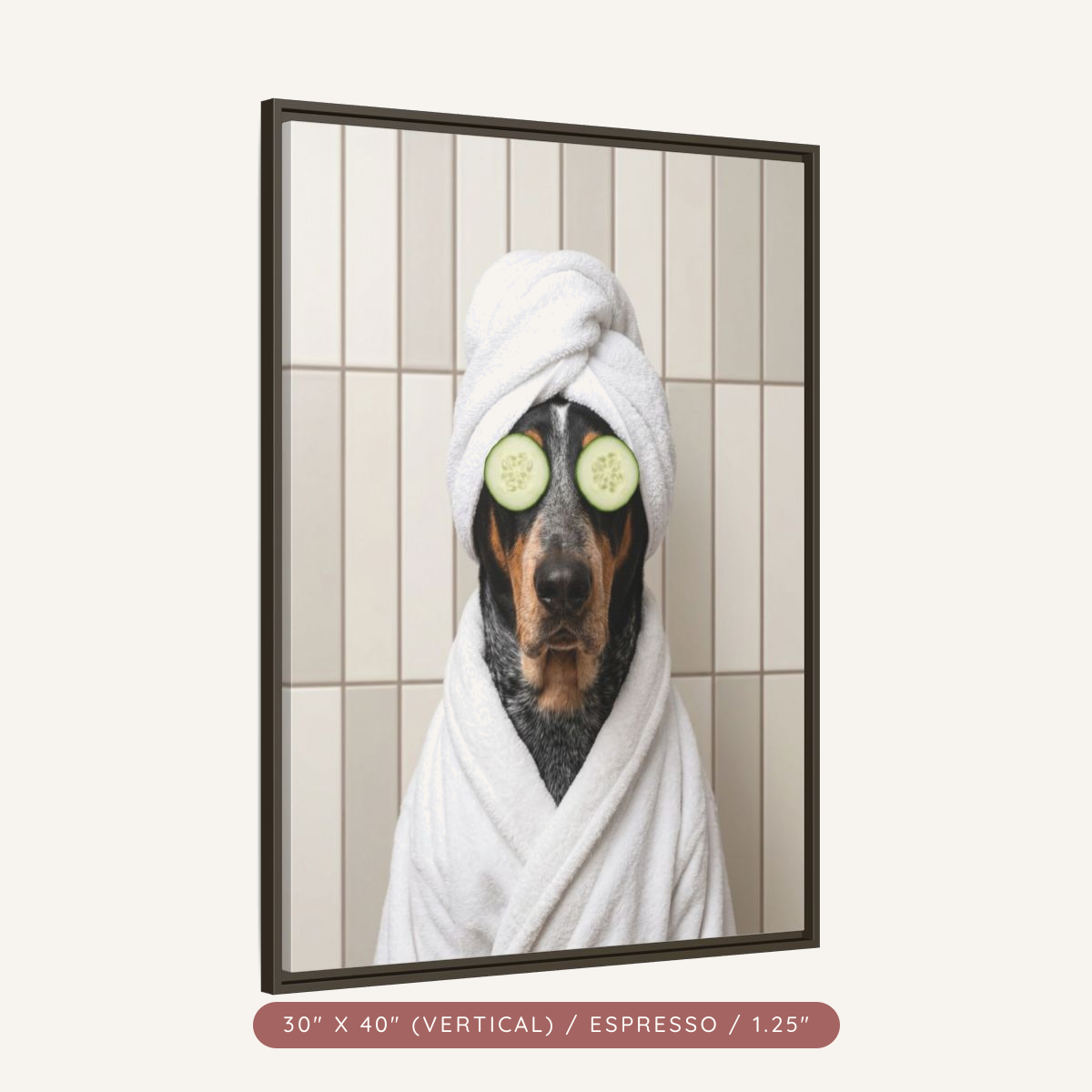 Custom Spa Portrait on Matte Canvas, Framed — Pampered & Framed — view 72