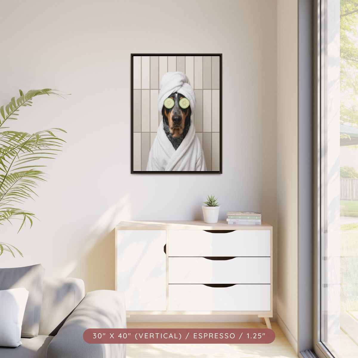 Custom Spa Portrait on Matte Canvas, Framed — Pampered & Framed — view 76