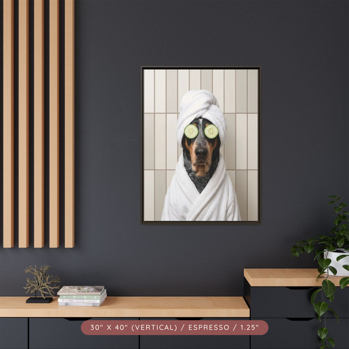 Custom Spa Portrait on Matte Canvas, Framed — Pampered & Framed — view 80
