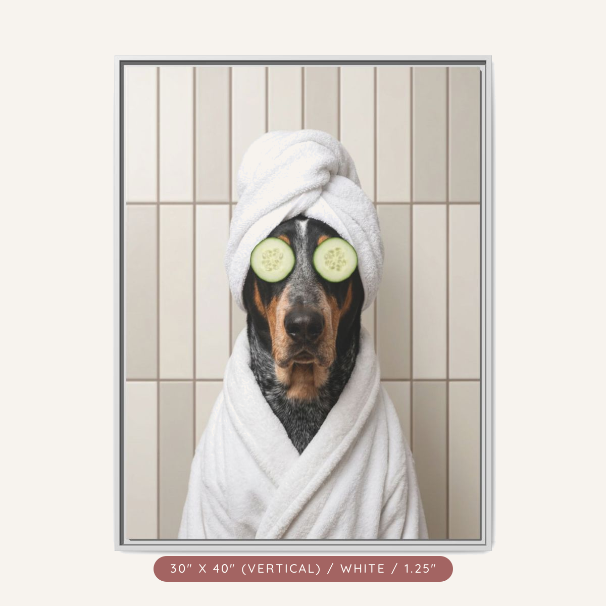 Custom Spa Portrait on Matte Canvas, Framed — Pampered & Framed — view 67