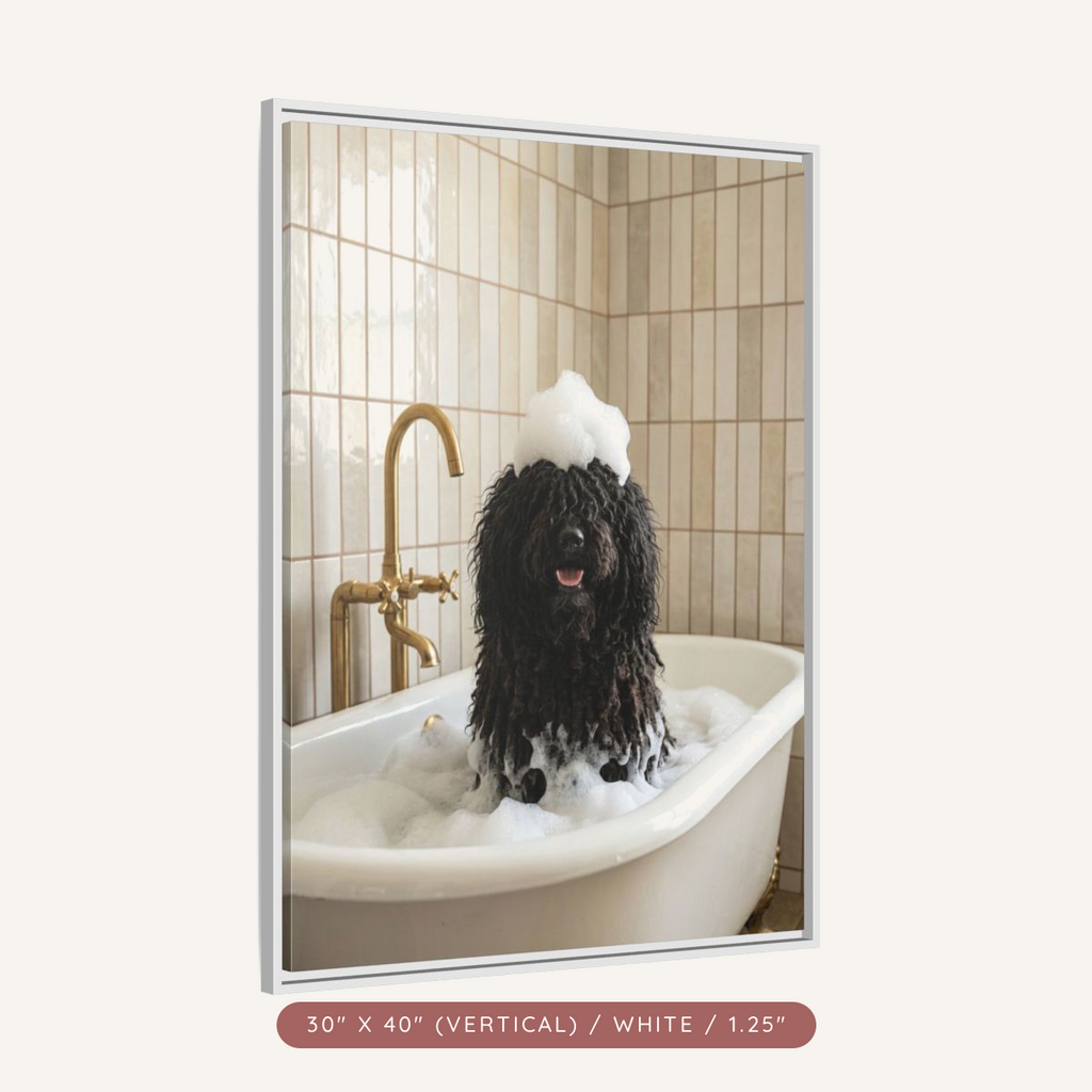 Custom Bath Portrait, Framed Matte Canvas — Bubble Bath Bliss — view 71