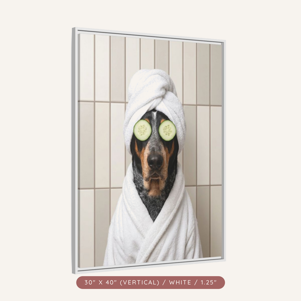 Custom Spa Portrait on Matte Canvas, Framed — Pampered & Framed — view 71