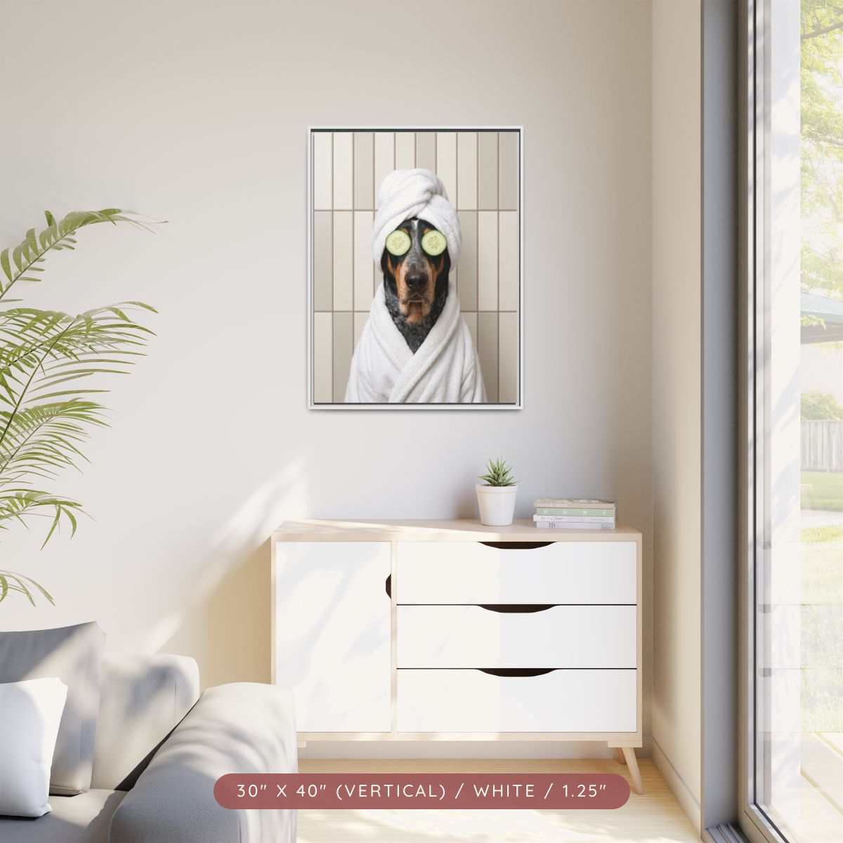 Custom Spa Portrait on Matte Canvas, Framed — Pampered & Framed — view 75
