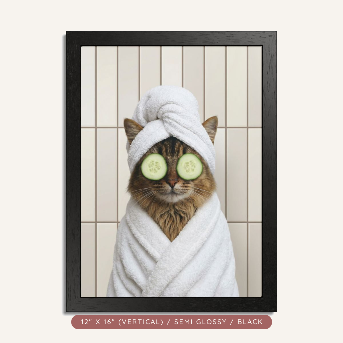 Custom Spa Day Portrait, Framed Poster — Pampered & Framed — view 3
