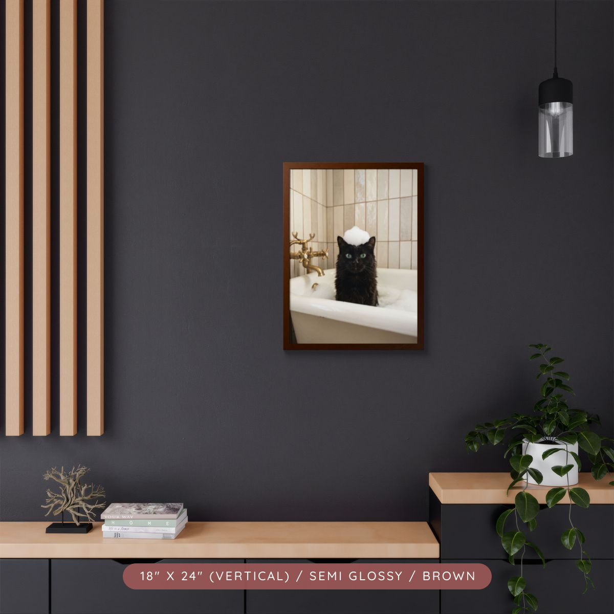 Custom Bath-Time Portrait, Framed Poster — Bubbles & Joy — view 16