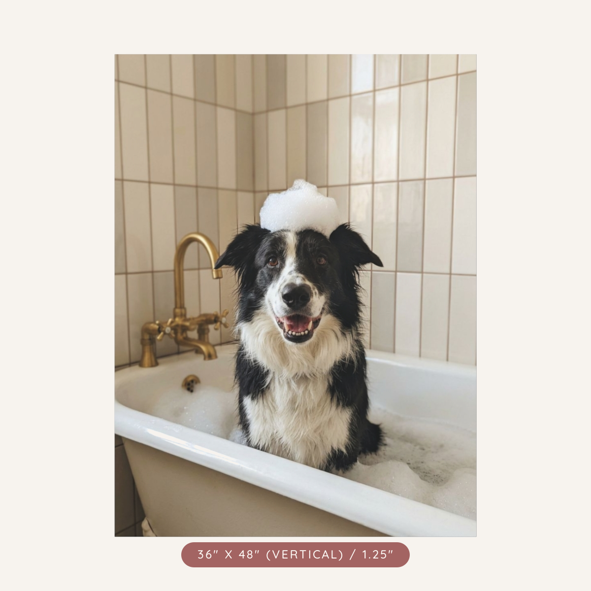 Custom Bath-Time Portrait on Matte Canvas — Bubbles & Joy — view 27