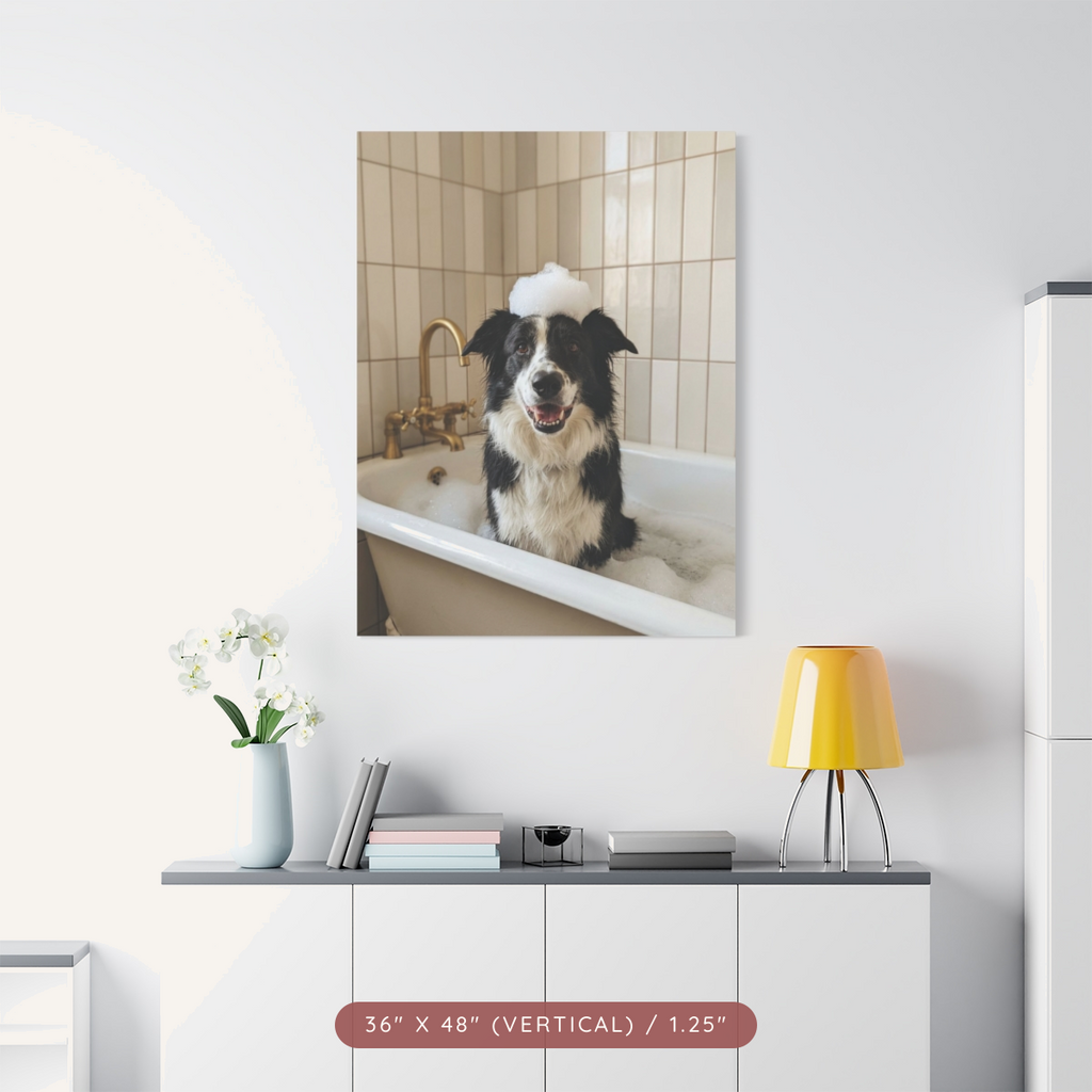 Custom Bath-Time Portrait on Matte Canvas — Bubbles & Joy — view 29