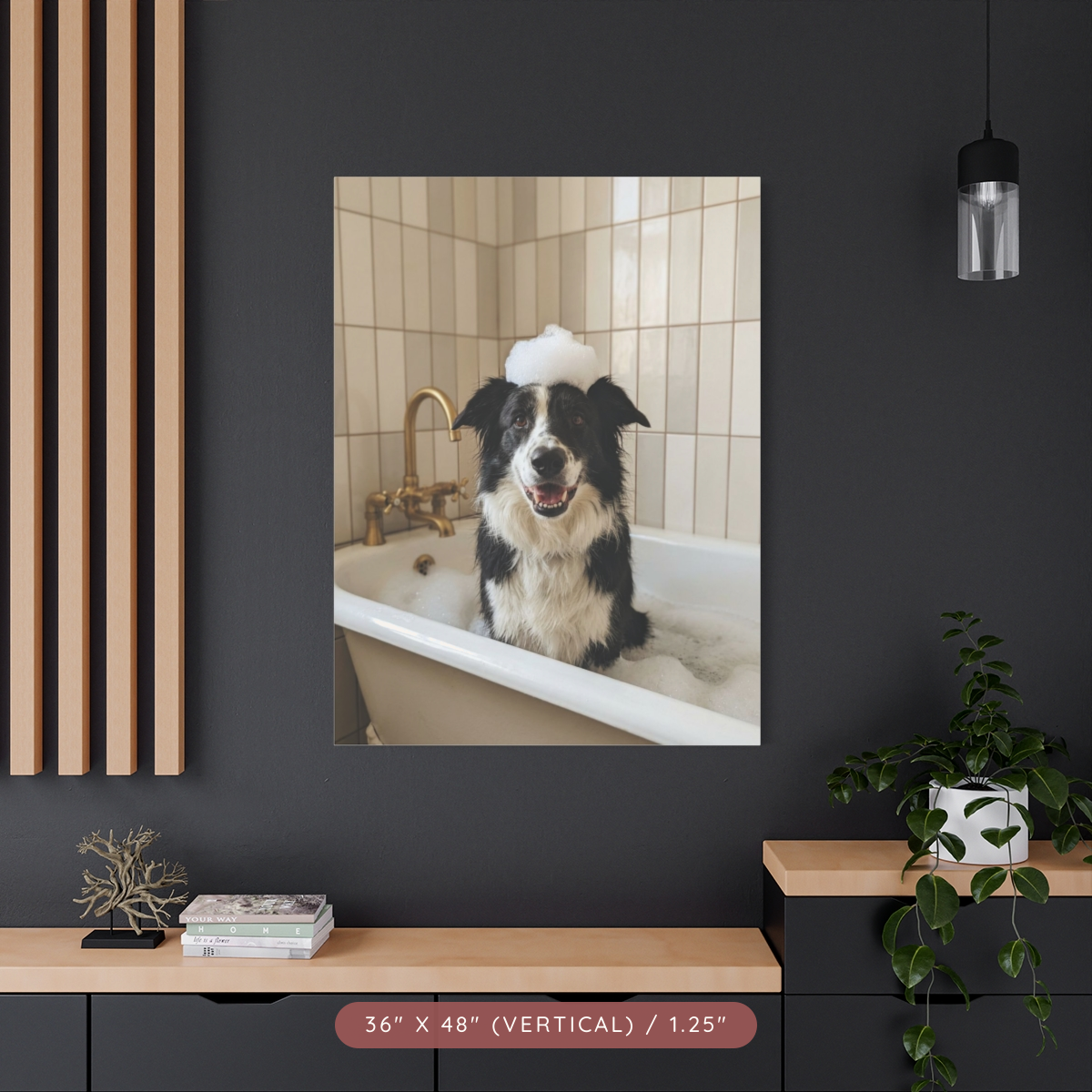 Custom Bath-Time Portrait on Matte Canvas — Bubbles & Joy — view 30