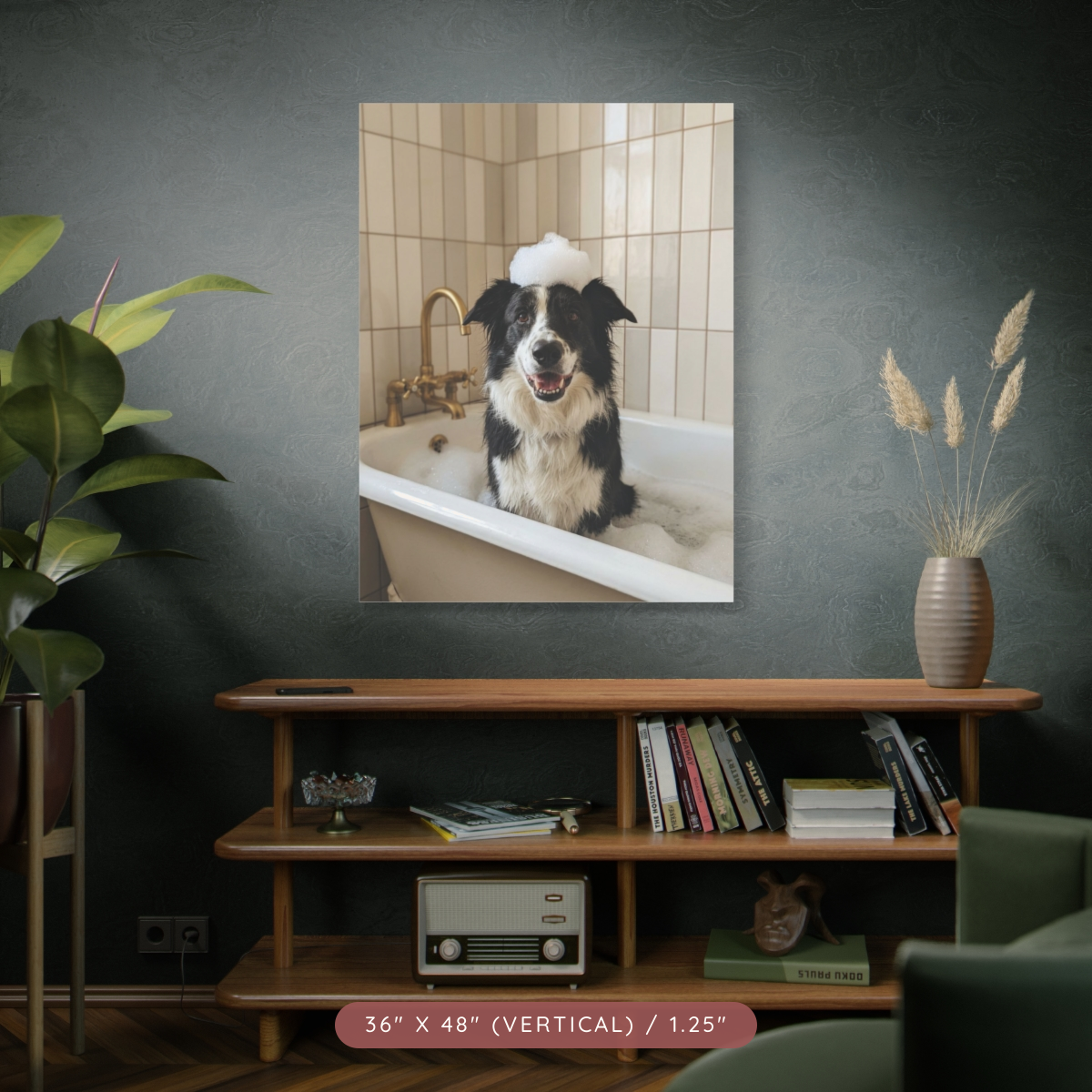 Custom Bath-Time Portrait on Matte Canvas — Bubbles & Joy — view 31