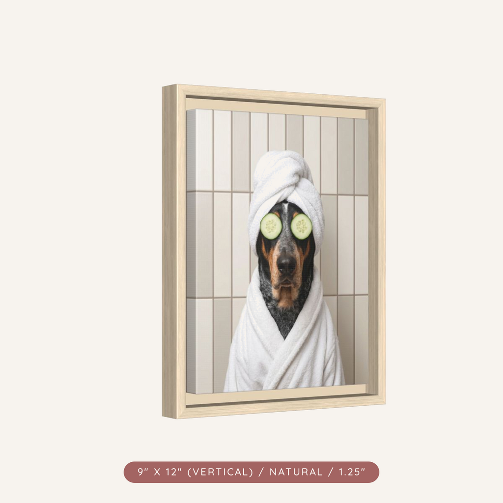 Custom Spa Portrait on Matte Canvas, Framed — Pampered & Framed — view 8