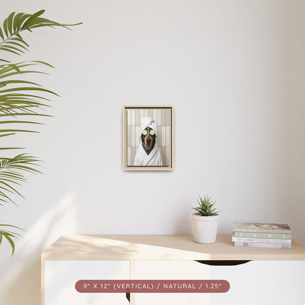 Custom Spa Portrait on Matte Canvas, Framed — Pampered & Framed — view 12