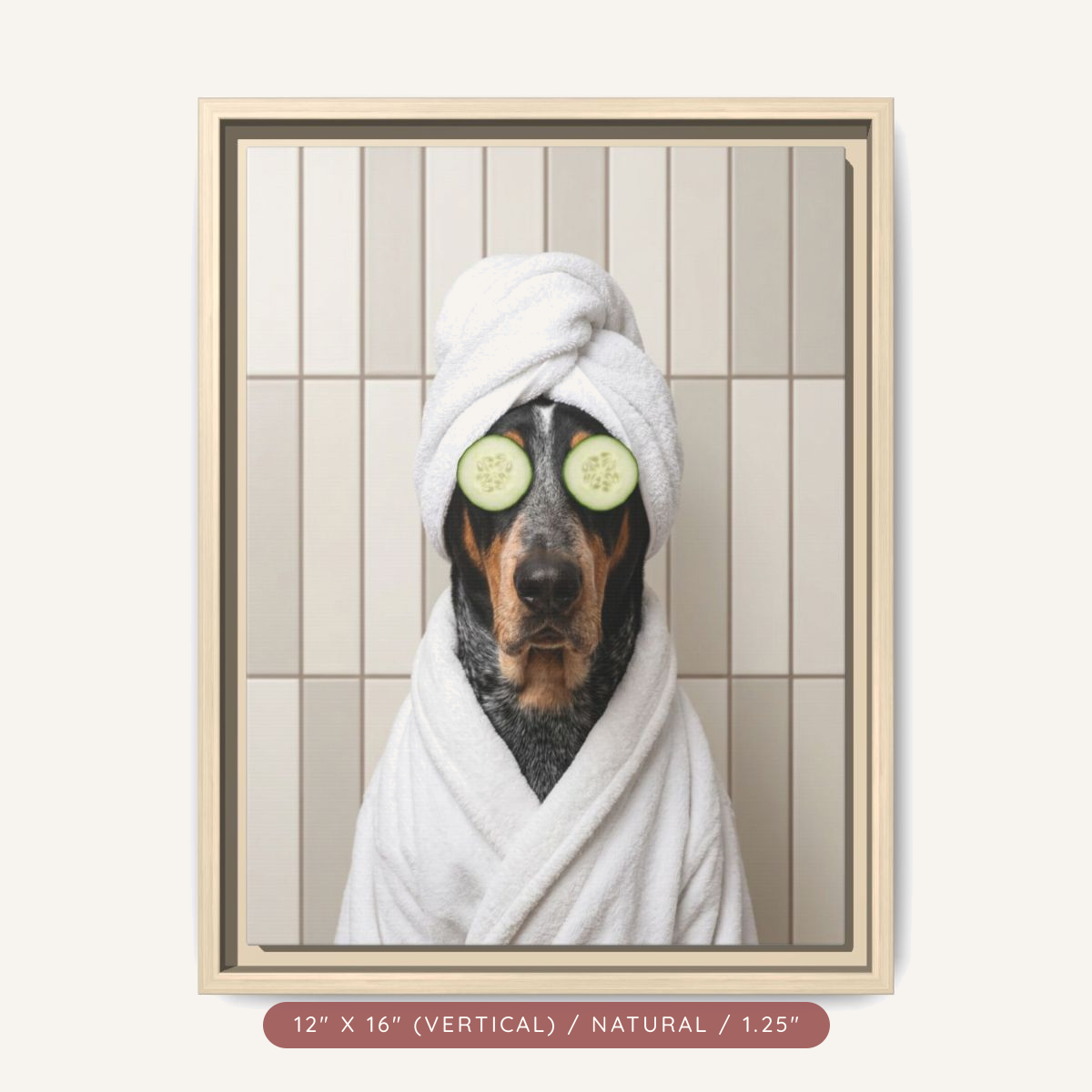 Custom Spa Portrait on Matte Canvas, Framed — Pampered & Framed — view 21