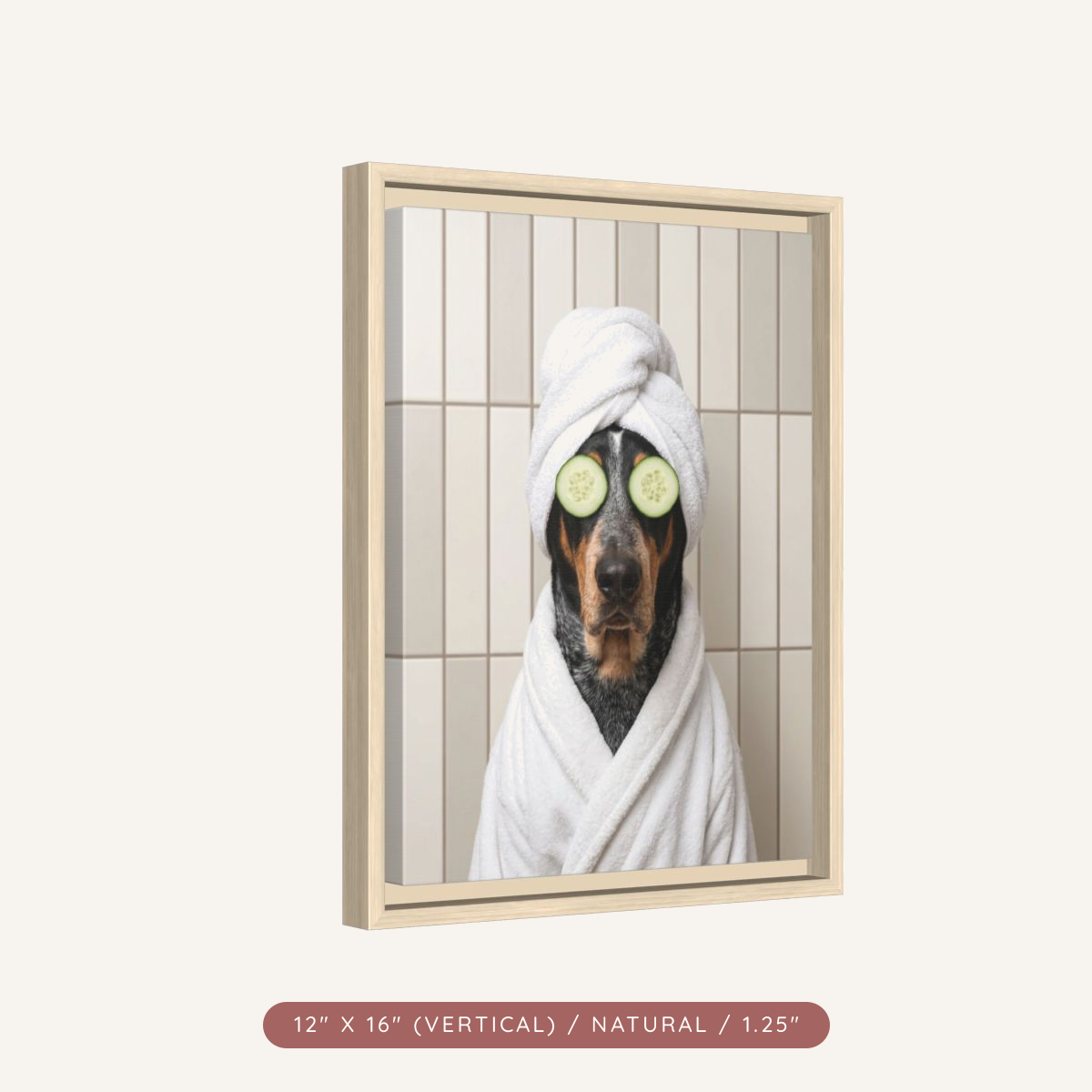 Custom Spa Portrait on Matte Canvas, Framed — Pampered & Framed — view 25