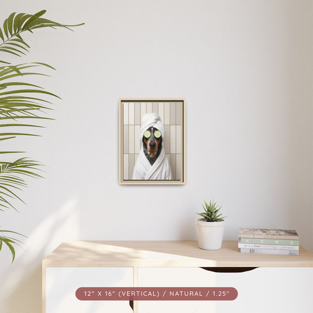 Custom Spa Portrait on Matte Canvas, Framed — Pampered & Framed — view 29