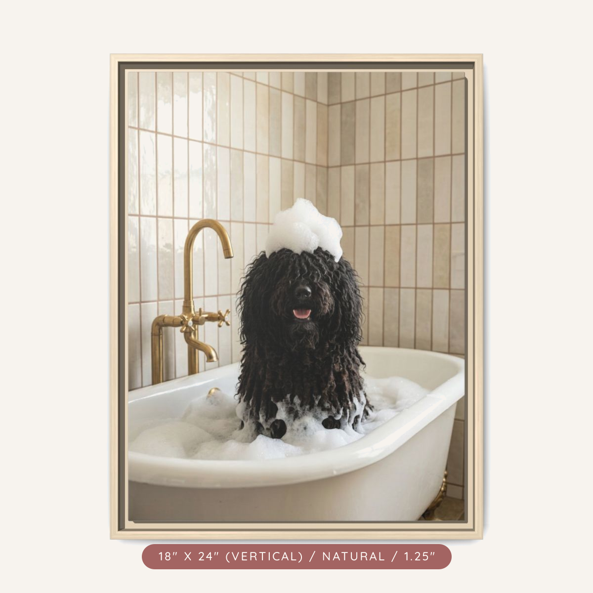 Custom Bath Portrait, Framed Matte Canvas — Bubble Bath Bliss — view 34