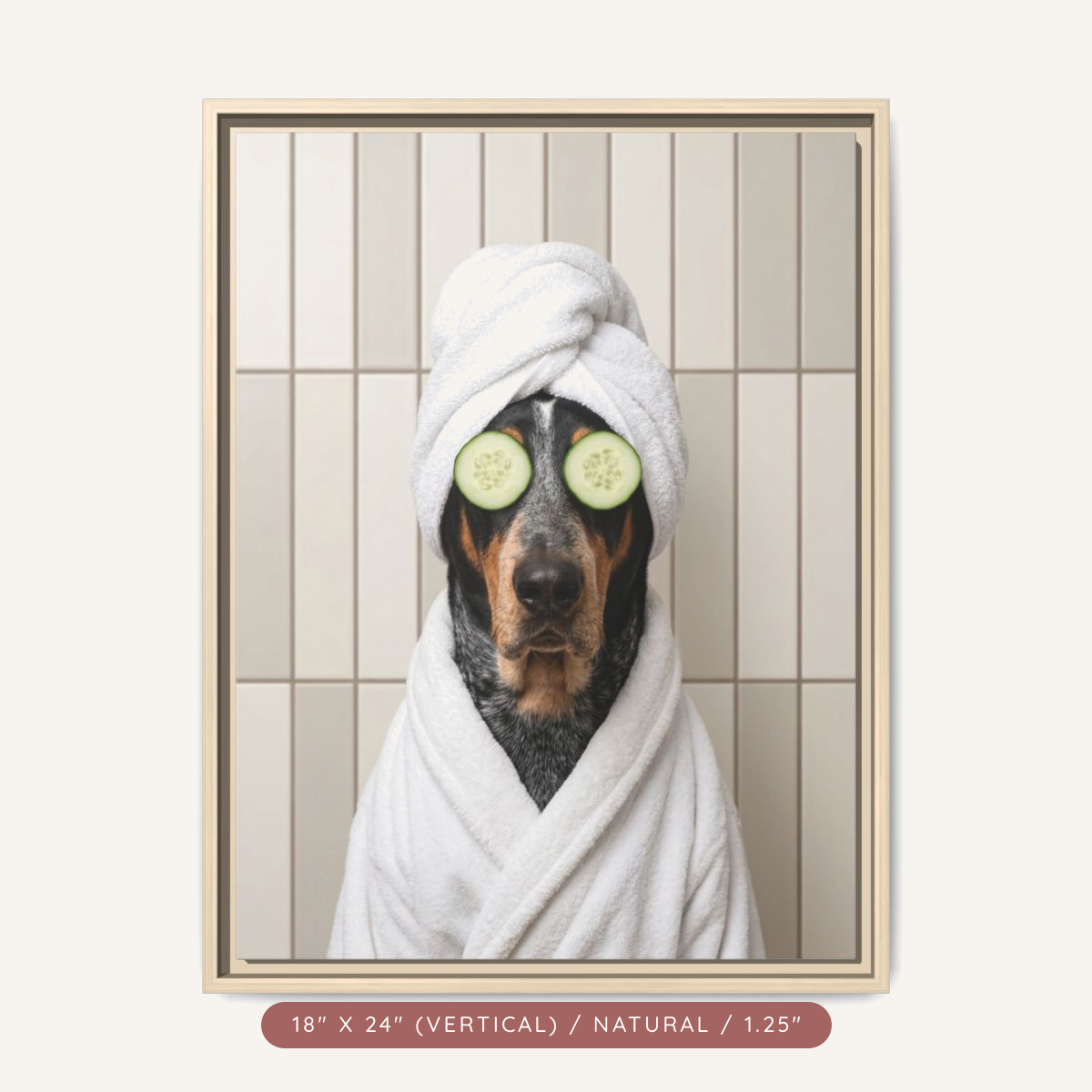 Custom Spa Portrait on Matte Canvas, Framed — Pampered & Framed — view 34