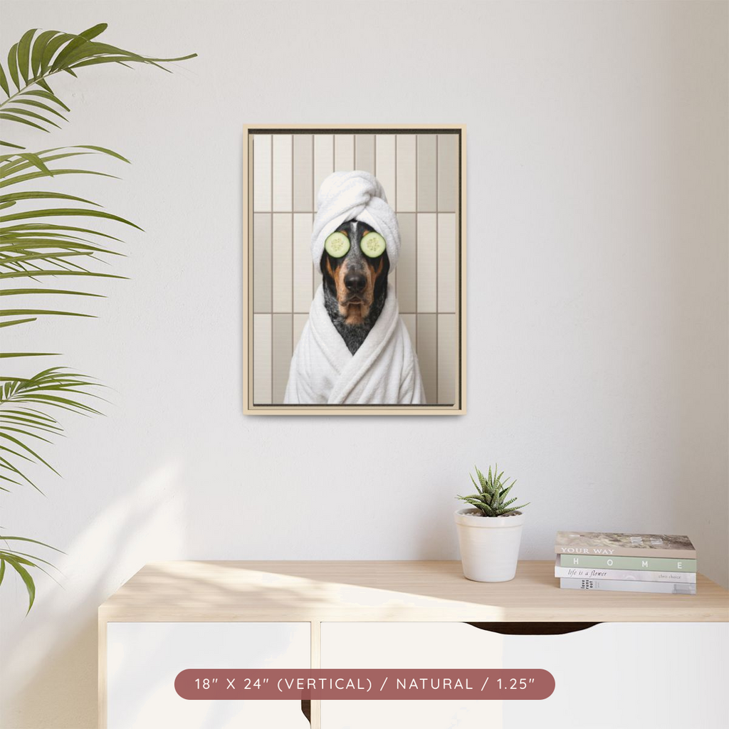 Custom Spa Portrait on Matte Canvas, Framed — Pampered & Framed — view 42