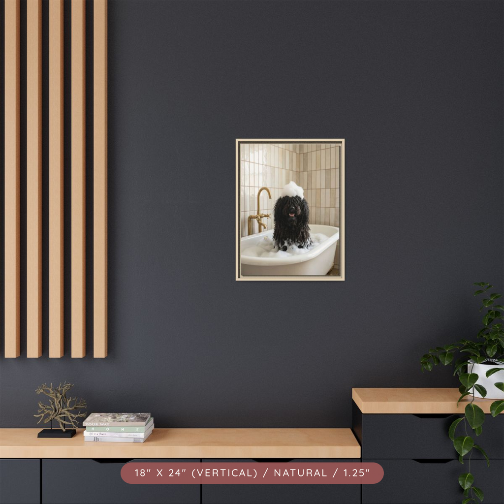 Custom Bath Portrait, Framed Matte Canvas — Bubble Bath Bliss — view 46